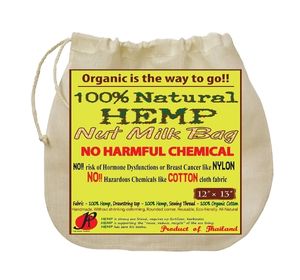  P&F Hemp Nut Milk Bag Reusable