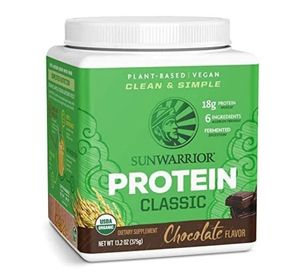 Brown Rice Vegan Protein Powder | Raw Plant Based Protein Powder with Amino Acids Gluten Free Soy Free 0 Added Sugar Low Carb Keto | Chocolate 375 Gram